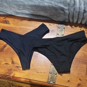 NWOT Black Bikini Bottoms Bundle Size L